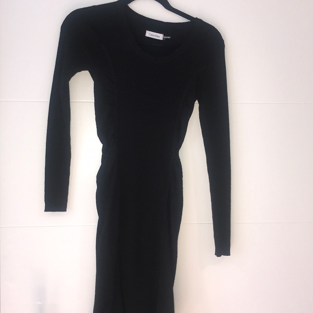 Calvin Klein black sweater dress